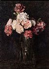 Carnations in a Champagne Glass by Henri Fantin-Latour